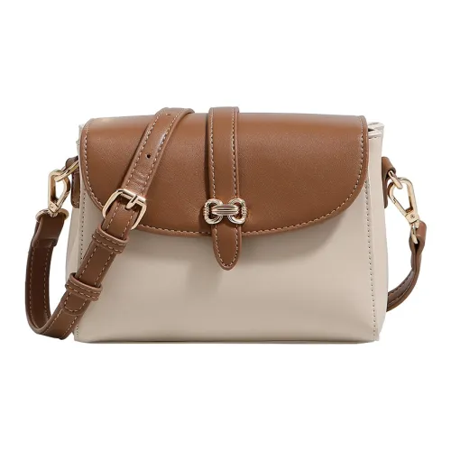 H YXIANG Коровья кожа Сумка на плечо Женская Абрикос