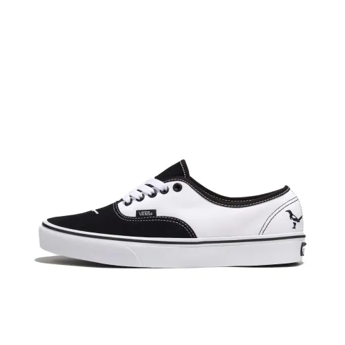 Vans Authentic Buzz Покрытие Амортизация Устойчивый к истиранию Низкий Топ Скейтборд Кроссовки Мужские Белый Черный