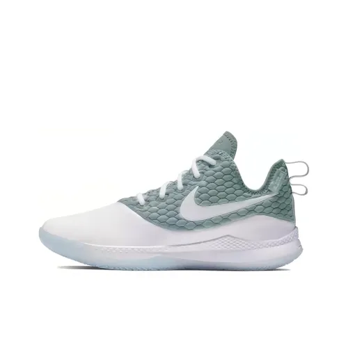 nike Witness 3 LeBron Witness 3 Амортизация Износостойкий Низкий Топ Баскетбольные Кроссовки Унисекс Белый Синий
