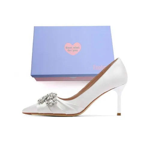 Xingdiman Узкий каблук Высокие каблуки Женские Белый Набор в подарочной коробке