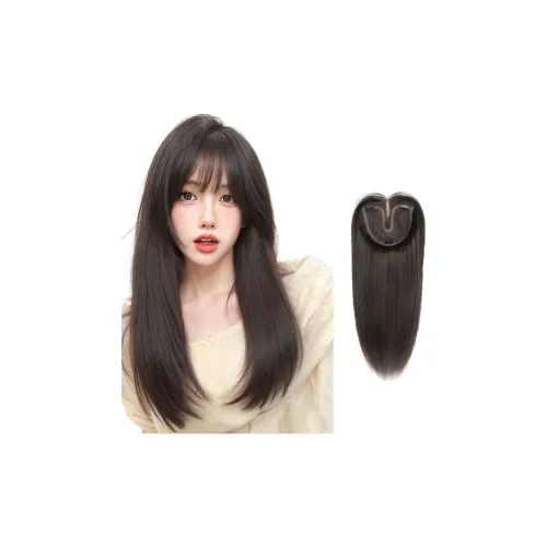 GLUNA Длинные прямые парики для волос коричневый черный холодный коричневый