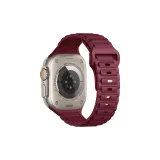 Яблоко G-образной формы, текстурированный, монохромный, ремень, бордовый