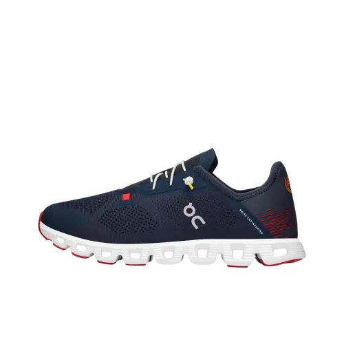 On Cloud 5 Берег Slip-Resistant Abrasion-Resistant Low Top Casual Shoes Men's Marine Blue