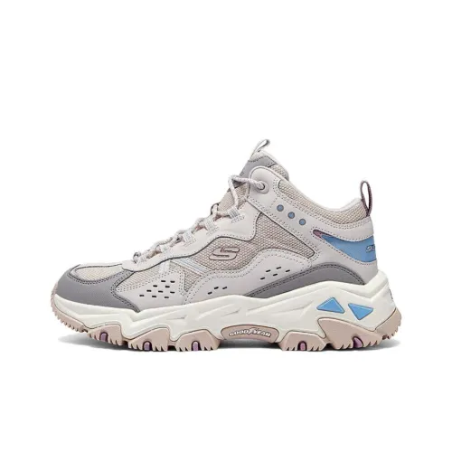 Skechers Outdoor Дышащий Увеличение Высоты Rebound MID Топ Повседневный Женские Серый Коричневый