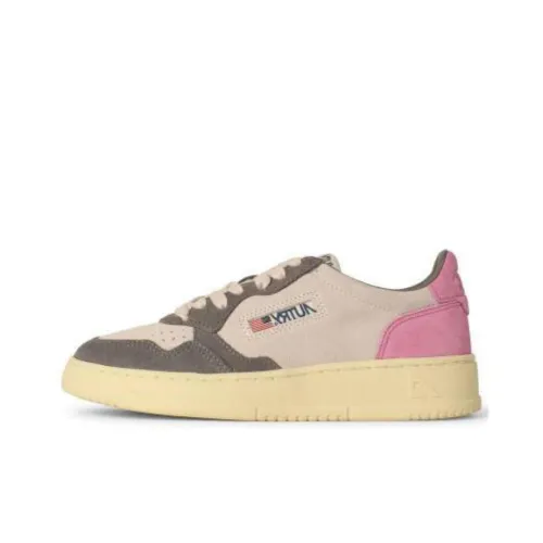 AUTRY Medalist Устойчивые к истиранию Низкие Кроссовки для скейтбординга Женские Розовые Серые