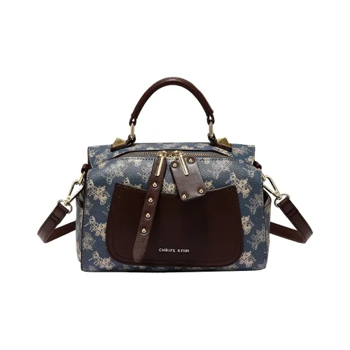 H YXIANG Коровья кожа Сумка Женская Синяя