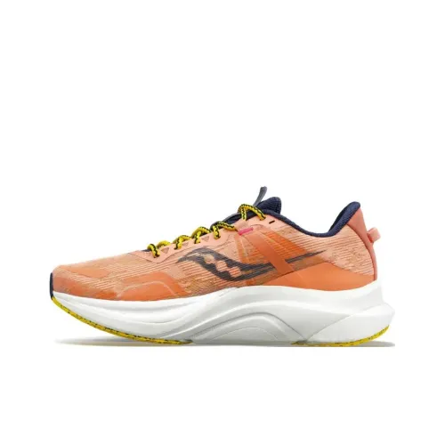 Saucony Tempus TanTu 1 Противоскользящие устойчивые к истиранию низкий топ беговые кроссовки мужские апельсин