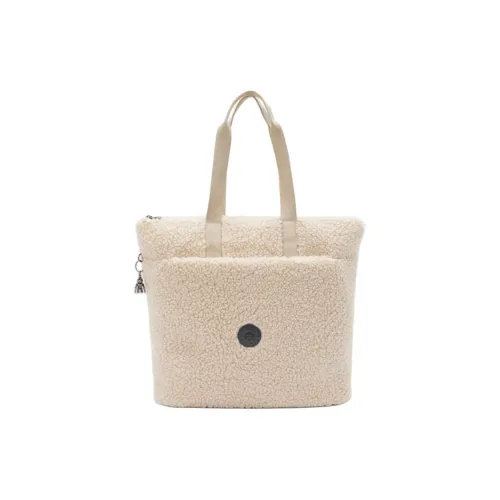 Kipling Полиэстер Тоут Сумка Сумка для покупок Сумка Сумка через плечо Большая Женская Бежевая Черная