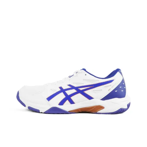 Asics Gel Rocket 11 Амортизация Низкий Топ Бадминтон Обувь Унисекс Белый Синий