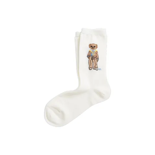 Polo Ralph Lauren Носки Crew Женские 1 Пачка Винтажные Кремовые