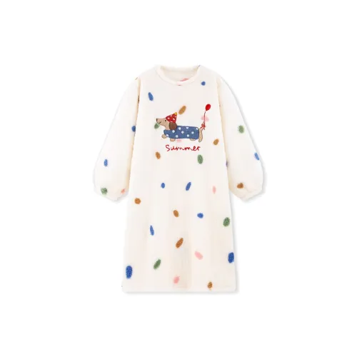 LEZIYUN Экрю Женские Ночные сорочки