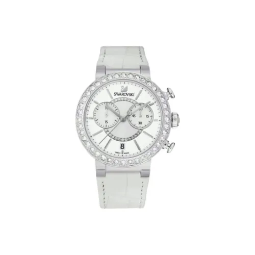 Swarovski Citra Collection Женские часы Кварцевый механизм Кожаный ремешок 38 мм Белый циферблат