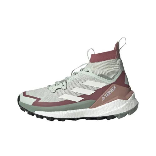 adidas Terrex FREE HIKER 2,0 Противоскользящий Устойчивый к истиранию Высокий Топ Походная обувь Женская Белый Красный Зеленый