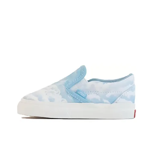 Vans Slip On Series Амортизация Износостойкие Низкие Кроссовки для скейтбординга Унисекс Синий