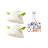 Белый + Белый (Сумка для покупок "Лепесток" + Поздравительная открытка)