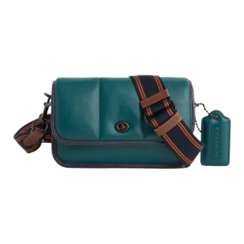 COACH Dinky Телячья кожа Сумка через плечо Сумка на плечо Женская Полночь Морской синий