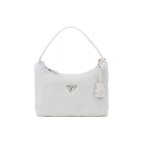 PRADA Сумка из меха Сумка через плечо Сумка для плеча Женская Белая