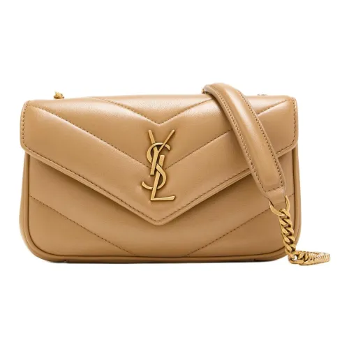 SAINT LAURENT Кожа Сумка через плечо Мини Женская Бежевая