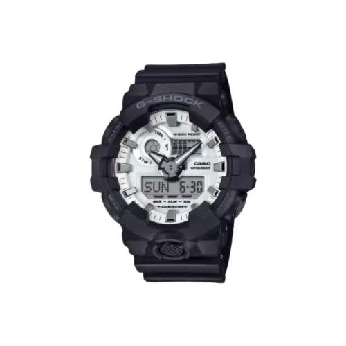 CASIO GA 700 Collection Кварцевый механизм Смольный ремешок Часы Унисекс Белый циферблат