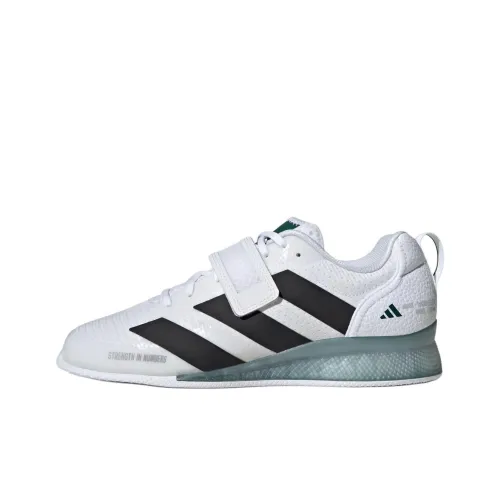 Adidas Adipower Slip Resistant Abrasion Resistant Низкие Кроссовки для тренировок Унисекс Белый Черный