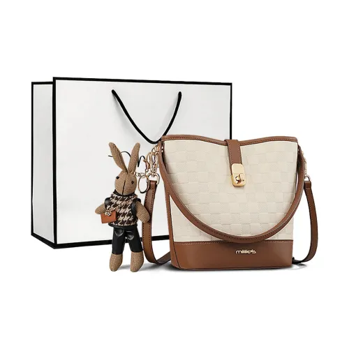 MILLIE'S Корова Кожа с Синтетической Кожей Портативная Сумка через плечо Сумка на плечо Стандартная Женская Экрю