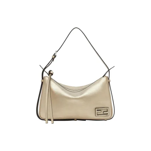 FENDI Телячья кожа Сумка Сумка через плечо Средняя Женская Серого цвета