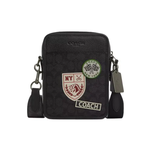 COACH Sullivan Покрытый холст Сумка Сумка через плечо Сумка Mini Мужская Уголь