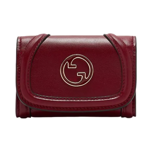 GUCCI Blondie Телячья кожа Держатель для карт Женские Красный