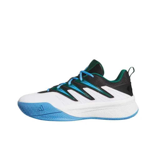 Adidas Dame Certified 3 Slip-Resistant Abrasion-Resistant Low-Top Баскетбольные кроссовки Унисекс Белый Синий Черный