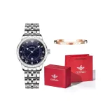 Стальной браслет, натуральный, синий