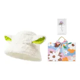 Белый (Лепесток Сумка для покупок + Поздравительная открытка)