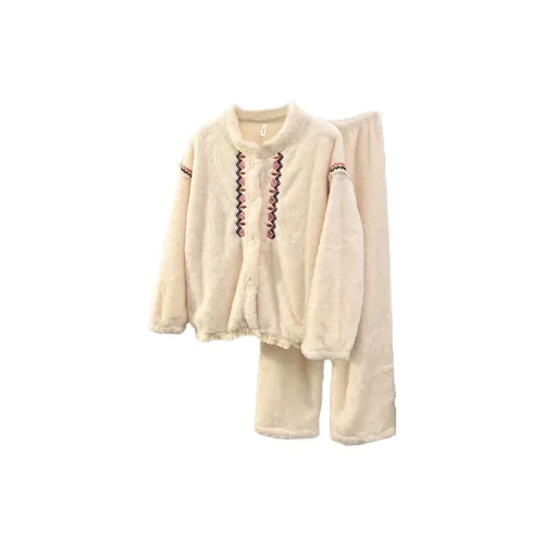 XIAFENYAN Абрикос Женские Пижамные Комплекты