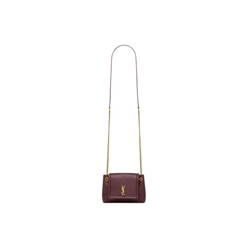 SAINT LAURENT Овечья кожа Сумка через плечо Мини Женская Hot Вино