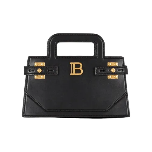 BALMAIN B Buzz Телячья кожа Одно плечо Сумка Маленькая Женская Черная