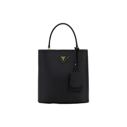 PRADA Panier Сумка через плечо из кожи сумка среднего размера женская черная
