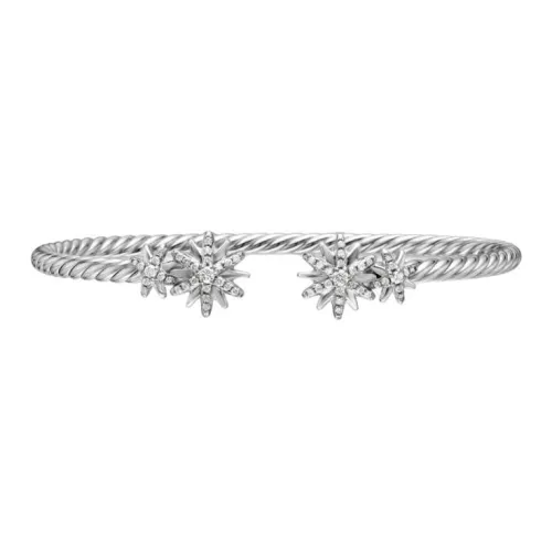 David Yurman Diamond Серебряный Браслеты Women's Silver