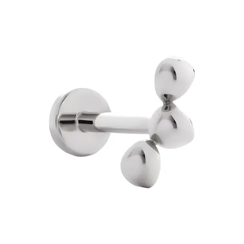 Monica Vinader 14K Белое золото серьги женский серебряный