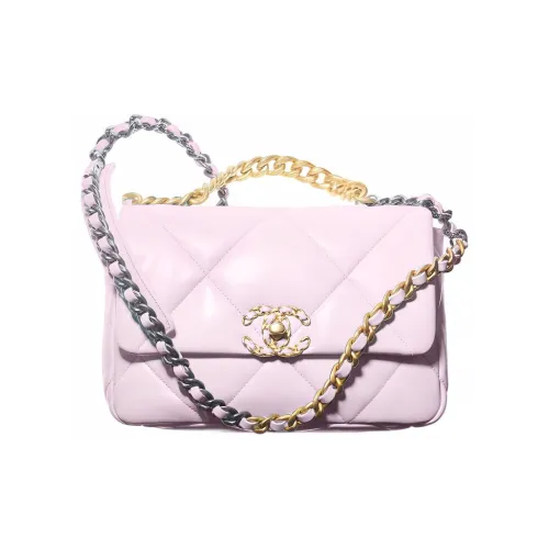 CHANEL 19Bag Овчина Flip-сумка через плечо Маленькая Женская Розовая