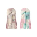 2 шт (Бело-розовый в клетку + Голубой и розовый в клетку)