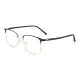 Матовый черный | Светло-золотой--C11 & Защита от синего света 0 диоптрий Плоская подошва Линзы