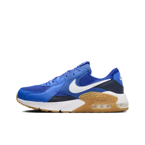 Nike Air Max Excee Low Топ Повседневные Беговые Кроссовки Унисекс Синий