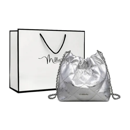 MILLIE'S Коровья кожа с синтетической кожей подмышечная сумка на плечо женская серебряная