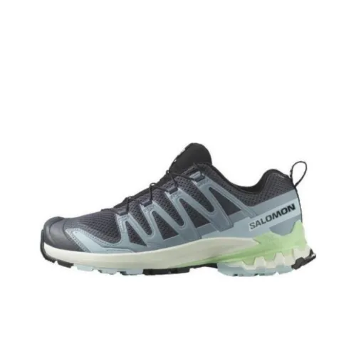 SALOMON XA Pro 3D V9 Противоскользящий Устойчивый к истиранию Низкий Топ Уличная Обувь Женская Серый Синий