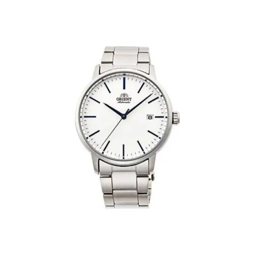 ORIENT Автоматический Ручной Механизм Нержавеющая Сталь Ремешок Часы 46,1 мм Мужские Часы Белый Циферблат