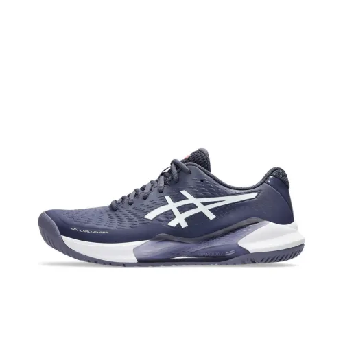 Asics Gel Challenger 14 Износостойкий Без нижнего шва и Дышащий Низкий Топ Кроссовки для тенниса Мужские Синие Белые