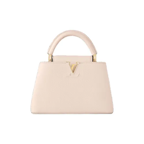 LOUIS VUITTON Capucines Кожа Сумка через плечо Сумка Маленькая Женская Розовая