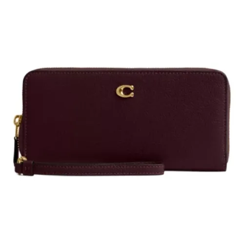 COACH Continental Wallet Кожа Кошелек Маленький Женские Мерло