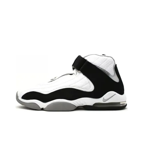 Nike Penny Air 4 Нелипкий Легкий MID Топ Винтажные Баскетбольные Кроссовки Унисекс Белый Черный