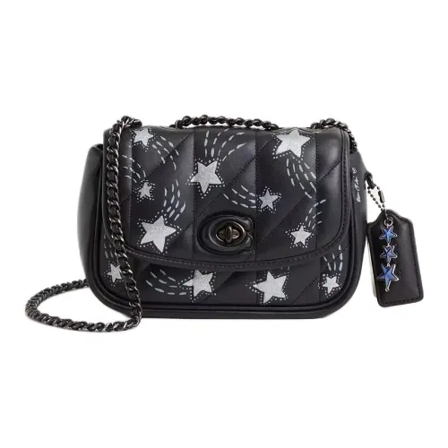 COACH Pillow Madison Напп Кожа Сумка через плечо Маленькая Женская Черная