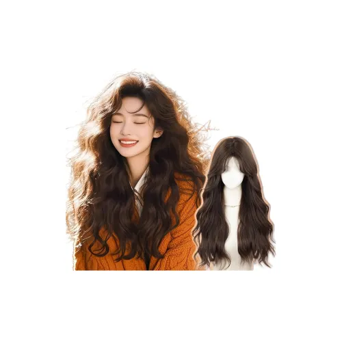 GLUNA Lazy Водная рябь Средняя Часть Перук с Длинными Вьющимися Волнами Корейский стиль Зимний Романтический Холодный Коричневый Черный Коричневый